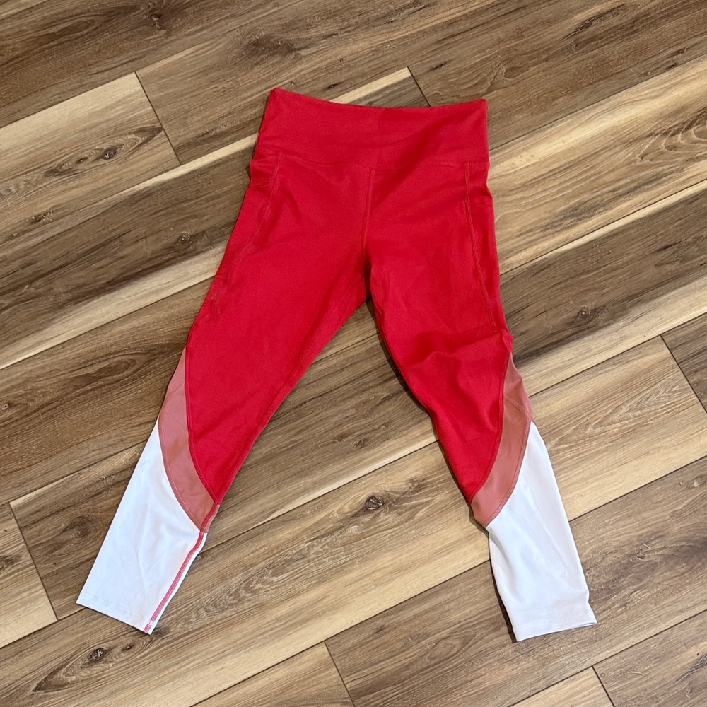 ZYIA Women's Leggings in Red, Pink, and White